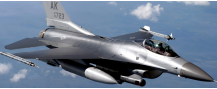 F-16 Fighting Falcon fighter jet in flight