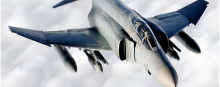 F-4 Phantom II fighter jet in flight