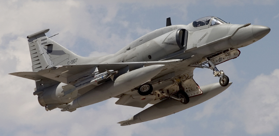 A-4 Skyhawk attack aircraft in flight